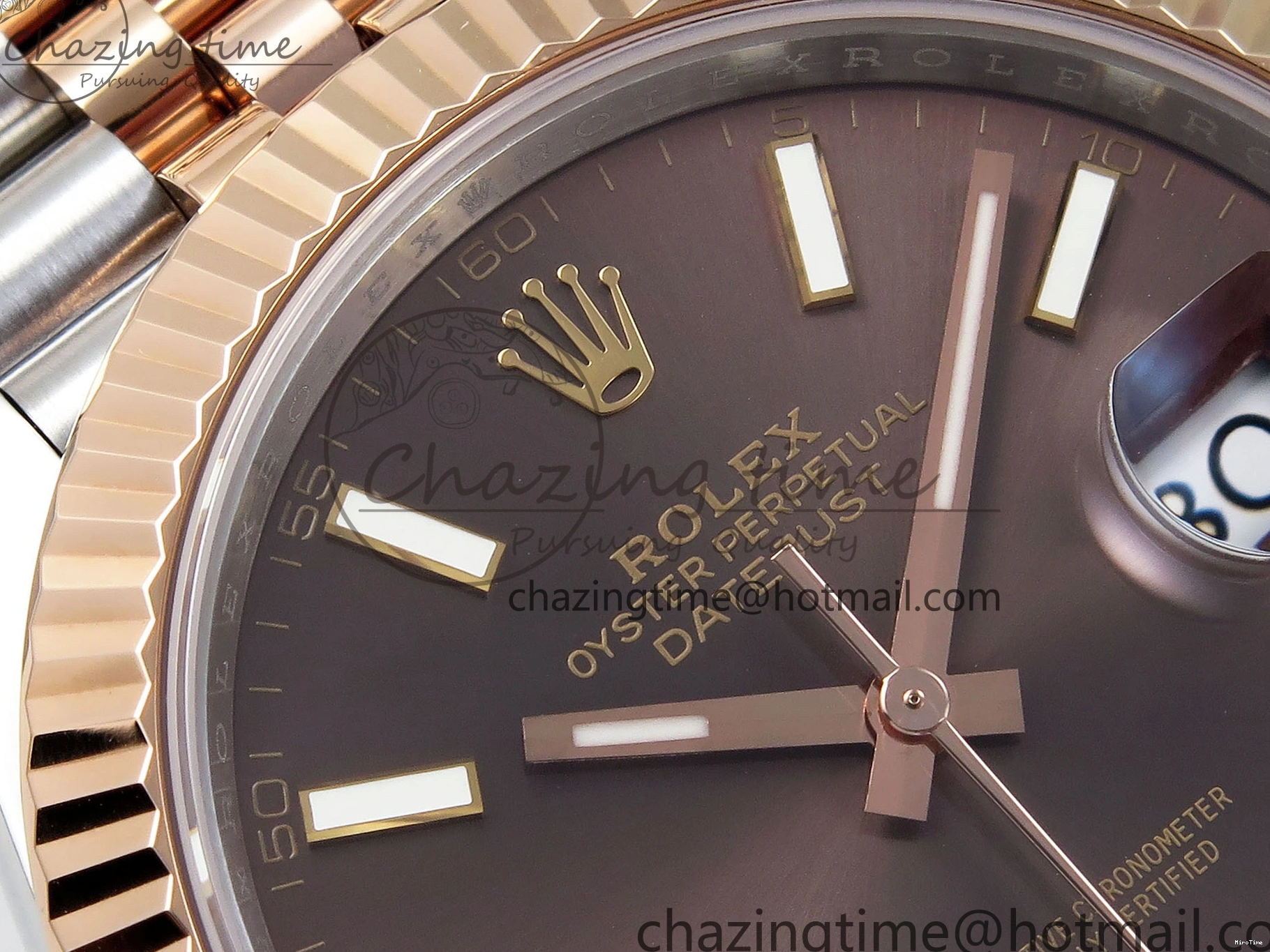 MiroTime 0226 Original DateJust 41 126331 904L SS RG VSF 1:1 Best Edition Brown Dial on Jubilee Bracelet VS 1711